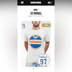 | Gongshow | Men's White Graphic Logo T-Shirt size medium